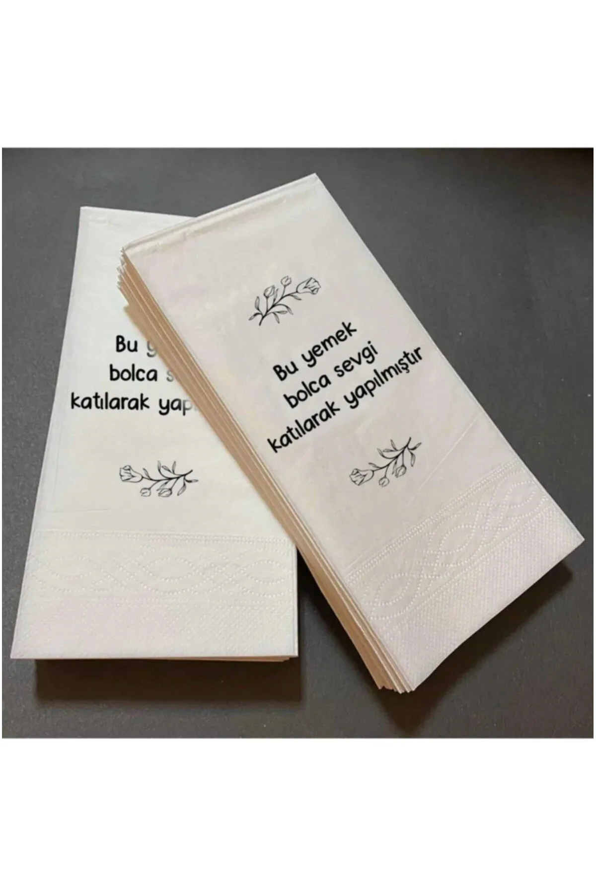Bu Yemek Sevgi Baskılı Sunum Peçetesi 100 Adet