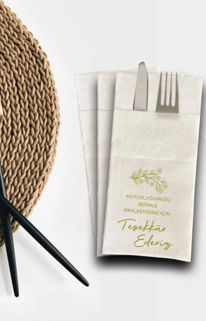  Cepli Peçete Düğün Nişan Konuşan Peçete 