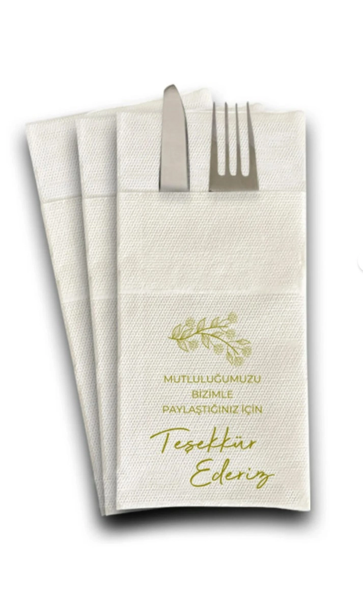  Cepli Peçete Düğün Nişan Konuşan Peçete 