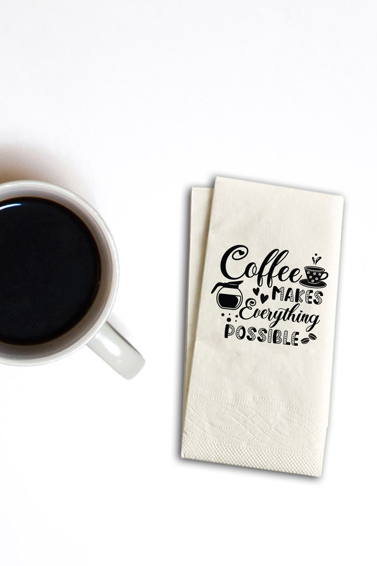 Coffee Baskılı Konuşan Sunum Peçetesi 100 Adet