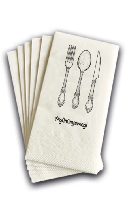 Günün Yemeği Konuşan Sunum Peçetesi 100 Adet