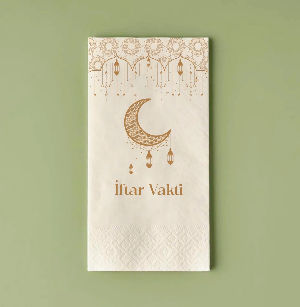 Ramazan Temalı Sunum Peçetesi 100 Adet 