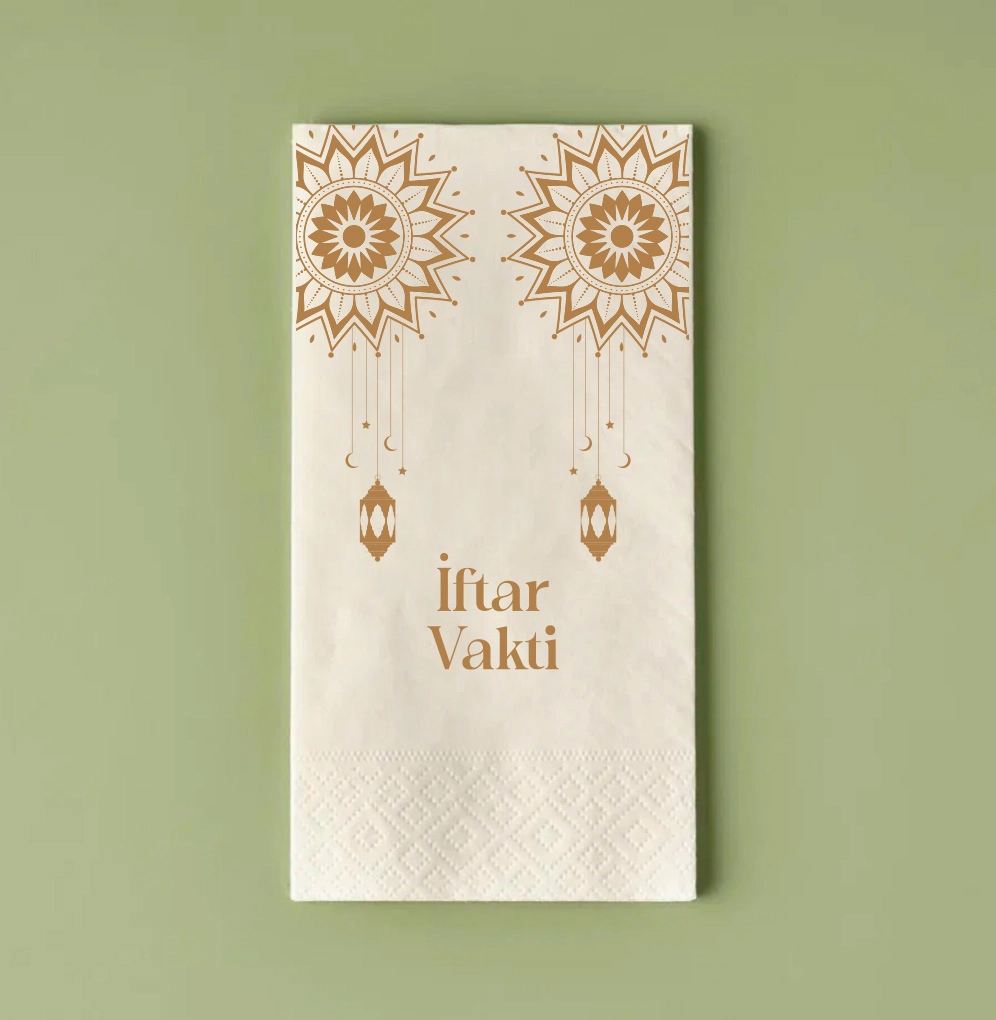 Ramazan Temalı Sunum Peçetesi 100 Adet 