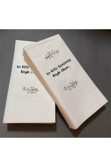 En Kötü Günümüz Baskılı Sunum Peçetesi 100 Adet