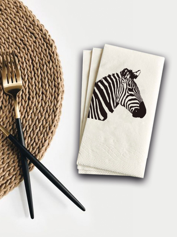 Zebra Desenli Sunum Peçetesi 100 Adet